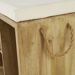 Maisons Du Monde Meubles D'entrée Et à Chaussures Banc 6 Casiers En Lin Et Bois De Sapin Marron -Meubles d'appoint Soldes banc 6 casiers en lin et bois de sapin marron 1000 4 32 222908 3