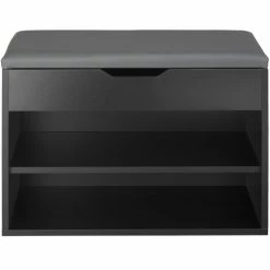 Tectake Meubles D'entrée Et à Chaussures Banc à Chaussures JASMINA Avec Coussin D'assise 60x30x43,5cm Effet -Meubles d'appoint Soldes banc a chaussures jasmina avec coussin d assise 60x30x43 5cm effet 17