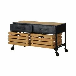 Maisons Du Monde Meubles D'entrée Et à Chaussures Banc D'entrée Indus 4 Tiroirs En Pin, Sapin Et Métal Noir -Meubles d'appoint Soldes banc d entree indus 4 tiroirs en pin sapin et metal noir 1000 14 19 210882 2