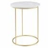 Maisons Du Monde Bouts De Canapés Et Guéridons Bout De Canapé En Marbre Et Métal Doré Mat