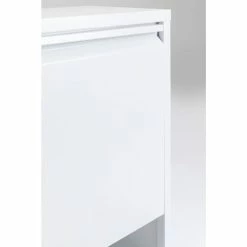 Kare Design Meubles D'entrée Et à Chaussures Casier à Chaussures 2 Tiroirs En Acier Blanc -Meubles d'appoint Soldes casier a chaussures 2 tiroirs en acier blanc 1