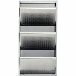 Kare Design Meubles D'entrée Et à Chaussures Casier à Chaussures 3 Tiroirs En Acier Gris -Meubles d'appoint Soldes casier a chaussures 3 tiroirs en acier gris 4
