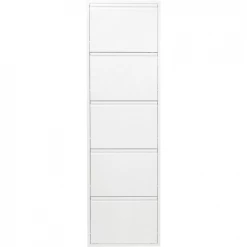 Kare Design Meubles D'entrée Et à Chaussures Casier à Chaussures 5 Tiroirs En Acier Blanc