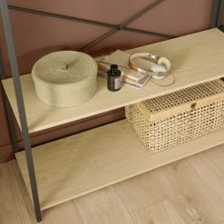 Mob In Valets De Nuits Et Portants Dressing Ouvert L110 X H200cm Noir -Meubles d'appoint Soldes dressing ouvert l110 x h200cm noir 3