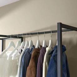 Mob In Valets De Nuits Et Portants Dressing Ouvert Modulable Avec Tiroirs Effet Bois Clair -Meubles d'appoint Soldes dressing ouvert modulable avec tiroirs effet bois clair 4