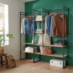 Mob In Valets De Nuits Et Portants Dressing Ouvert Modulable Et Combinable Noir -Meubles d'appoint Soldes dressing ouvert modulable et combinable noir 13