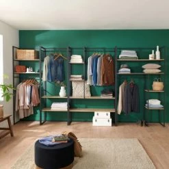 Mob In Valets De Nuits Et Portants Dressing Ouvert Modulable Et Combinable Noir -Meubles d'appoint Soldes dressing ouvert modulable et combinable noir 20