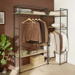 Mob In Valets De Nuits Et Portants Dressing Ouvert Modulable Et Combinable Noir -Meubles d'appoint Soldes dressing ouvert modulable et combinable noir 26