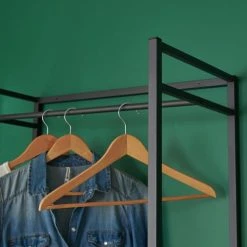 Mob In Valets De Nuits Et Portants Dressing Ouvert Modulable Et Combinable Noir -Meubles d'appoint Soldes dressing ouvert modulable et combinable noir 34