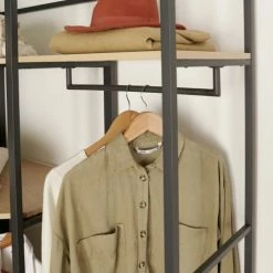 Mob In Valets De Nuits Et Portants Dressing Ouvert Modulable Et Combinable Noir -Meubles d'appoint Soldes dressing ouvert modulable et combinable noir 45