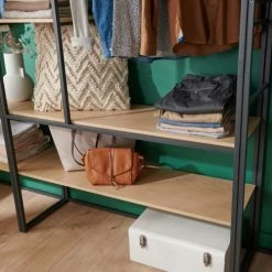 Mob In Valets De Nuits Et Portants Dressing Ouvert Modulable Et Combinable Noir -Meubles d'appoint Soldes dressing ouvert modulable et combinable noir 9