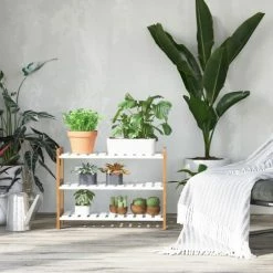 Homcom Meubles D'entrée Et à Chaussures Etagère à Chaussures 3 Niveaux Bambou MDF Blanc 10 Homcom Meubles D'entrée Et à Chaussures Etagère à Chaussures 3 Niveaux Bambou MDF Blanc -Meubles d'appoint Soldes etagere a chaussures 3 niveaux bambou mdf blanc 2