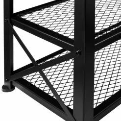 Tectake Meubles D'entrée Et à Chaussures Étagère à Chaussures BLACKPOOL 101x30,5x45,5cm Effet Bois Foncé -Meubles d'appoint Soldes etagere a chaussures blackpool 101x30 5x45 5cm effet bois fonce 5