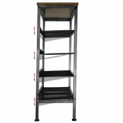 Tectake Meubles D'entrée Et à Chaussures Étagère à Chaussures BOURNEMOUTH 75,5x30,5x85,5cm Effet Bois Foncé -Meubles d'appoint Soldes etagere a chaussures bournemouth 75 5x30 5x85 5cm effet bois fonce 3