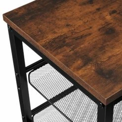 Tectake Meubles D'entrée Et à Chaussures Étagère à Chaussures DERRY 75,5x30,5x45,5cm Effet Bois Foncé -Meubles d'appoint Soldes etagere a chaussures derry 75 5x30 5x45 5cm effet bois fonce 2