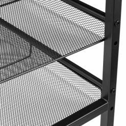 Tectake Meubles D'entrée Et à Chaussures Étagère à Chaussures DERRY 75,5x30,5x45,5cm Effet Bois Foncé -Meubles d'appoint Soldes etagere a chaussures derry 75 5x30 5x45 5cm effet bois fonce 4