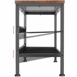 Tectake Meubles D'entrée Et à Chaussures Étagère à Chaussures DERRY 75,5x30,5x45,5cm Effet Bois Foncé -Meubles d'appoint Soldes etagere a chaussures derry 75 5x30 5x45 5cm effet bois fonce 5