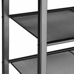 Tectake Meubles D'entrée Et à Chaussures Étagère à Chaussures NEWPORT 80,5x30,5x72,5cm Bois Clair Industriel, -Meubles d'appoint Soldes etagere a chaussures newport 80 5x30 5x72 5cm bois clair industriel 3