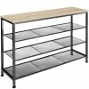 Tectake Meubles D'entrée Et à Chaussures Étagère à Chaussures PORTSMOUTH 100x30,5x72,5cm Bois Clair Industriel, -Meubles d'appoint Soldes etagere a chaussures portsmouth 100x30 5x72 5cm bois clair industriel