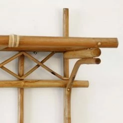 Casatera Portemanteaux Et Patères Etagère Porte-manteau Rotin Naturel Bois Clair -Meubles d'appoint Soldes etagere porte manteau rotin naturel bois clair 2