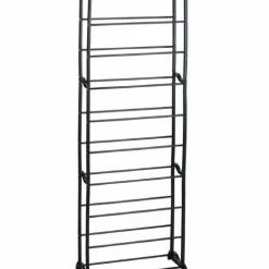 Wadiga Meubles D'entrée Et à Chaussures Étagère Rangement Chaussures Noire 10 étages