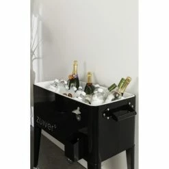 Zuiver Meubles D'entrée Et à Chaussures Glacière à Roulettes Métal Noir -Meubles d'appoint Soldes glaciere a roulettes metal noir 2