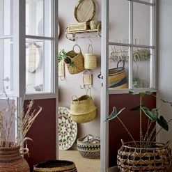 Bloomingville Portemanteaux Et Patères Lot De 2 Crochets En Rotin Beige -Meubles d'appoint Soldes lot de 2 crochets en rotin beige 1