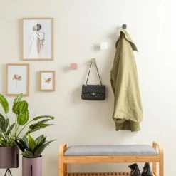 Present Time Portemanteaux Et Patères Lot De 4 Patères Carré -Meubles d'appoint Soldes lot de 4 pateres carre 1