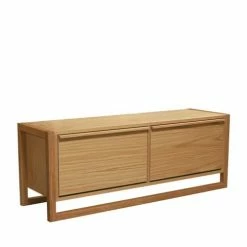 Woodman Meubles D'entrée Et à Chaussures Meuble à Chaussures 2 Compartiments En Bois L120cm Bois Clair -Meubles d'appoint Soldes meuble a chaussures 2 compartiments en bois l120cm bois clair 2