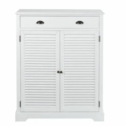 Maisons Du Monde Meubles D'entrée Et à Chaussures Meuble à Chaussures 2 Portes 1 Tiroir Blanc