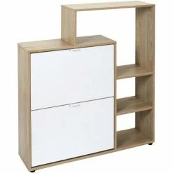 The Home Deco Factory Meubles D'entrée Et à Chaussures Meuble à Chaussures 2 Portes Avec étagères