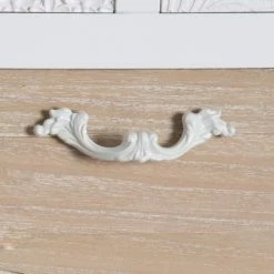 Altobuy Meubles D'entrée Et à Chaussures Meuble à Chaussures 2 Portes Bois Massif Et Motif Floral -Meubles d'appoint Soldes meuble a chaussures 2 portes bois massif et motif floral 4