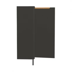 Meubles & Design Meubles D'entrée Et à Chaussures Meuble à Chaussures 2 Portes En Bois Gris -Meubles d'appoint Soldes meuble a chaussures 2 portes en bois gris 3