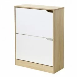 Casâme Meubles D'entrée Et à Chaussures Meuble à Chaussures 2 Tiroirs - 8 Paires - Marron