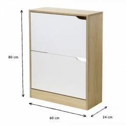 Casâme Meubles D'entrée Et à Chaussures Meuble à Chaussures 2 Tiroirs - 8 Paires - Marron -Meubles d'appoint Soldes meuble a chaussures 2 tiroirs 8 paires marron 3