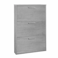 Meubletmoi Meubles D'entrée Et à Chaussures Meuble à Chaussures 3 Tiroirs 9 Paires Décor Béton