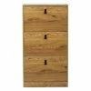 Casâme Meubles D'entrée Et à Chaussures Meuble à Chaussures 3 Tiroirs Décor Chêne - 12 Paires - L63cm -Meubles d'appoint Soldes meuble a chaussures 3 tiroirs decor chene 12 paires l63cm