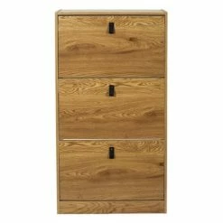 Casâme Meubles D'entrée Et à Chaussures Meuble à Chaussures 3 Tiroirs Décor Chêne - 12 Paires - L63cm