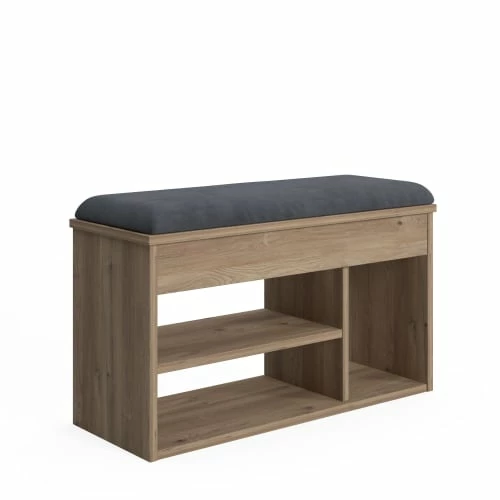 Dmora Meubles D'entrée Et à Chaussures Meuble à Chaussures Avec Assise Effet Bois Chêne 3 Dmora Meubles D'entrée Et à Chaussures Meuble à Chaussures Avec Assise Effet Bois Chêne