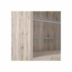 Meubletmoi Meubles D'entrée Et à Chaussures Meuble à Chaussures Avec Miroir Pour 12 Paires Décor Chêne -Meubles d'appoint Soldes meuble a chaussures avec miroir pour 12 paires decor chene 5