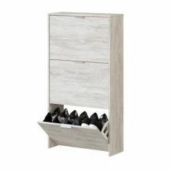 Dmora Meubles D'entrée Et à Chaussures Meuble à Chaussures Effet Bois Blanc -Meubles d'appoint Soldes meuble a chaussures effet bois blanc 6