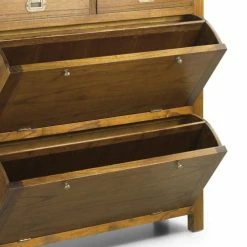 MOYCOR Meubles D'entrée Et à Chaussures Meuble à Chaussures En Bois De Mindi L100 -Meubles d'appoint Soldes meuble a chaussures en bois de mindi l100 3