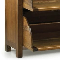 MOYCOR Meubles D'entrée Et à Chaussures Meuble à Chaussures En Bois Marron -Meubles d'appoint Soldes meuble a chaussures en bois marron 5