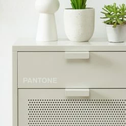 Pantone Meubles D'entrée Et à Chaussures Meuble à Chaussures Métal Beige Sable 3 Portes -Meubles d'appoint Soldes meuble a chaussures metal beige sable 3 portes 3