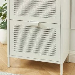 Pantone Meubles D'entrée Et à Chaussures Meuble à Chaussures Métal Beige Sable 3 Portes -Meubles d'appoint Soldes meuble a chaussures metal beige sable 3 portes 4