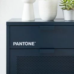 Pantone Meubles D'entrée Et à Chaussures Meuble à Chaussures Métal Bleu Nuit 3 Portes -Meubles d'appoint Soldes meuble a chaussures metal bleu nuit 3 portes 3