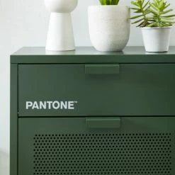 Pantone Meubles D'entrée Et à Chaussures Meuble à Chaussures Métal Vert Olive 3 Portes -Meubles d'appoint Soldes meuble a chaussures metal vert olive 3 portes 3