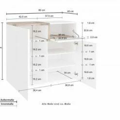 Dmora Meubles D'entrée Et à Chaussures Meuble à Chaussures Moderne Effet Bois Blanc -Meubles d'appoint Soldes meuble a chaussures moderne effet bois blanc 15
