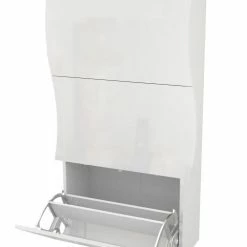 Dmora Meubles D'entrée Et à Chaussures Meuble à Chaussures Moderne Effet Bois Blanc Brillant 8 Dmora Meubles D'entrée Et à Chaussures Meuble à Chaussures Moderne Effet Bois Blanc Brillant -Meubles d'appoint Soldes meuble a chaussures moderne effet bois blanc brillant 17