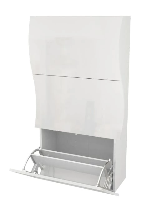 Dmora Meubles D'entrée Et à Chaussures Meuble à Chaussures Moderne Effet Bois Blanc Brillant 5 Dmora Meubles D'entrée Et à Chaussures Meuble à Chaussures Moderne Effet Bois Blanc Brillant – Image 3